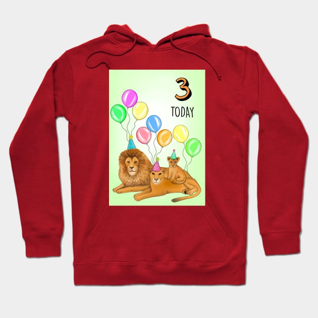 LION FAMILY 3RD BIRTHDAY Hoodie by Poppy and Mabel